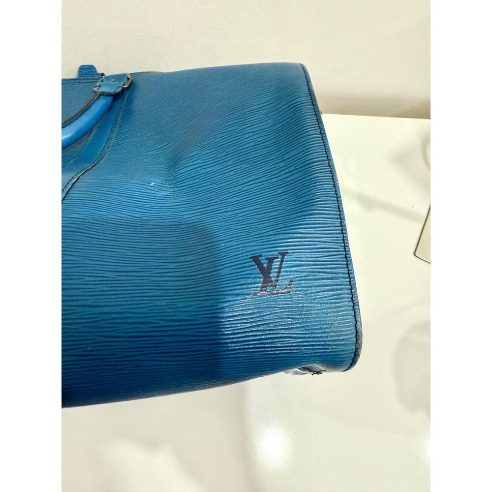 Louis Vuitton Toledo Blue Epi Leather Keepall 50 Travel Bag - Picture 8 of 15